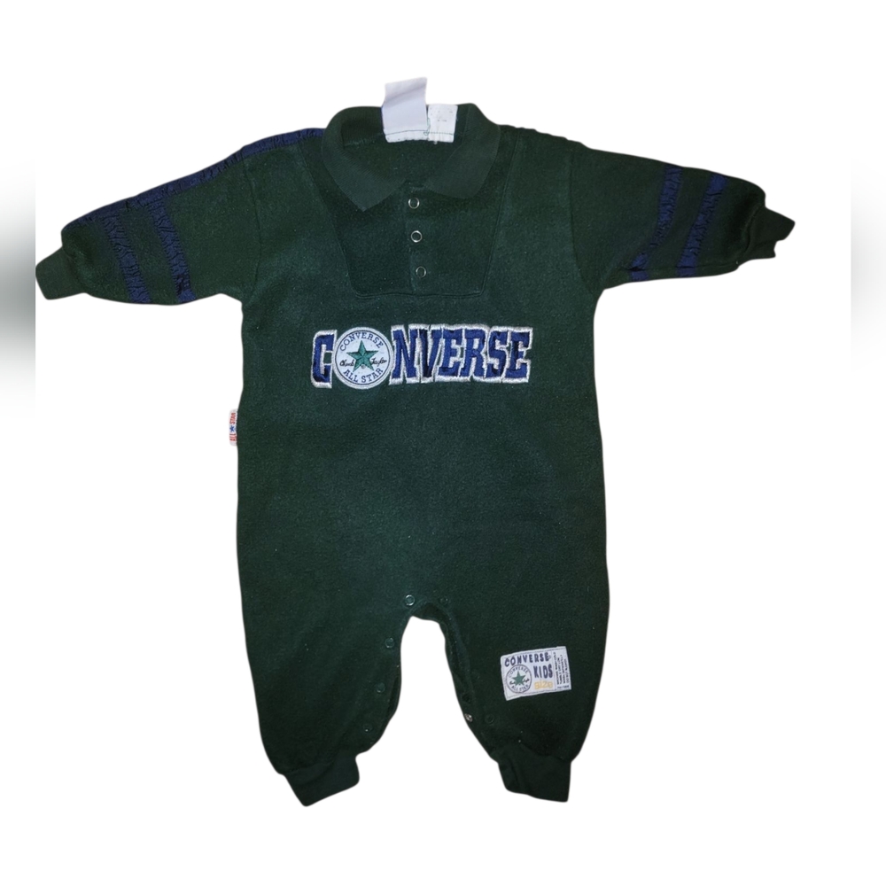 Vintage Converse Kids Green Bodysuit Boy 12 months